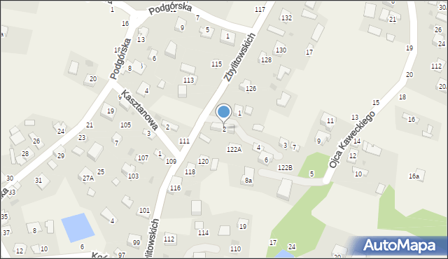 Zbylitowska Góra, o. Franciszka Kaweckiego, 2, mapa Zbylitowska Góra