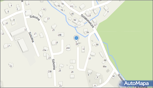 Zagórnik, Oazowa, 14, mapa Zagórnik