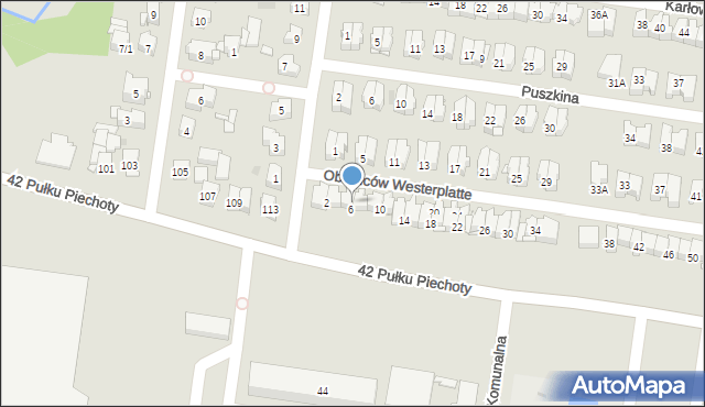 Białystok, Obrońców Westerplatte, 8, mapa Białegostoku