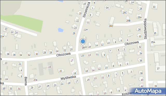 Bielsk Podlaski, Obozowa, 18, mapa Bielsk Podlaski