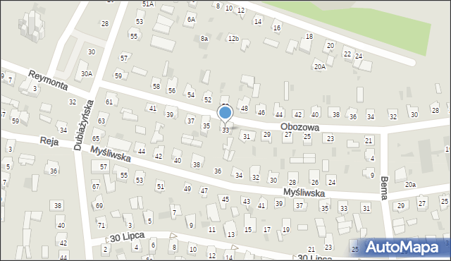 Bielsk Podlaski, Obozowa, 33, mapa Bielsk Podlaski