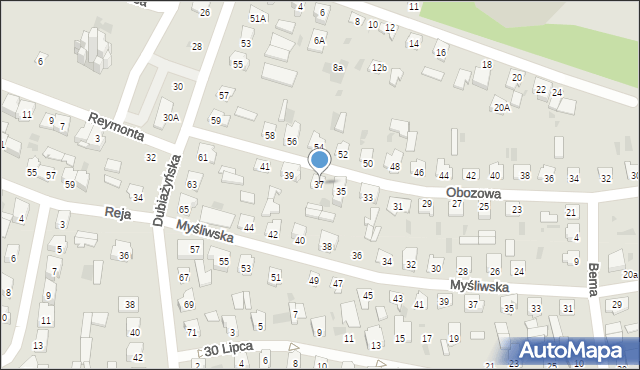 Bielsk Podlaski, Obozowa, 37, mapa Bielsk Podlaski