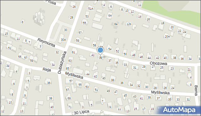 Bielsk Podlaski, Obozowa, 39, mapa Bielsk Podlaski