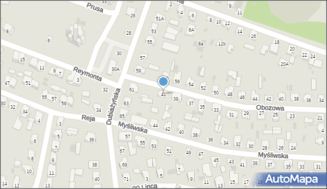 Bielsk Podlaski, Obozowa, 41, mapa Bielsk Podlaski