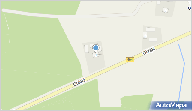 Bodzanowice, Obłąki, 1, mapa Bodzanowice