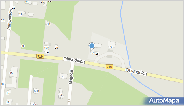 Brwinów, Obwodnica, 22, mapa Brwinów