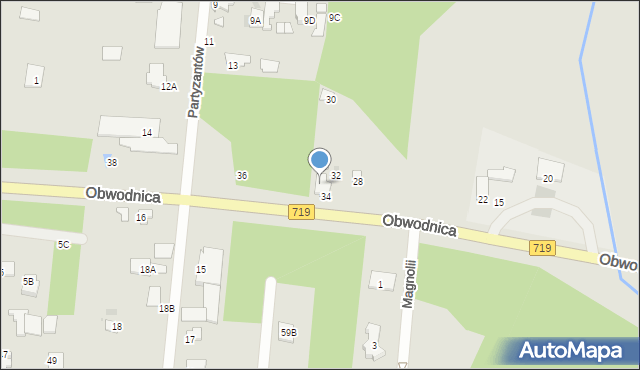 Brwinów, Obwodnica, 57A, mapa Brwinów