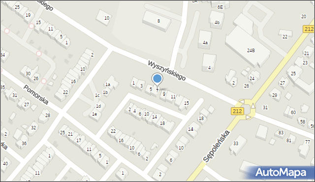 Chojnice, Obrońców Westerplatte, 7, mapa Chojnic