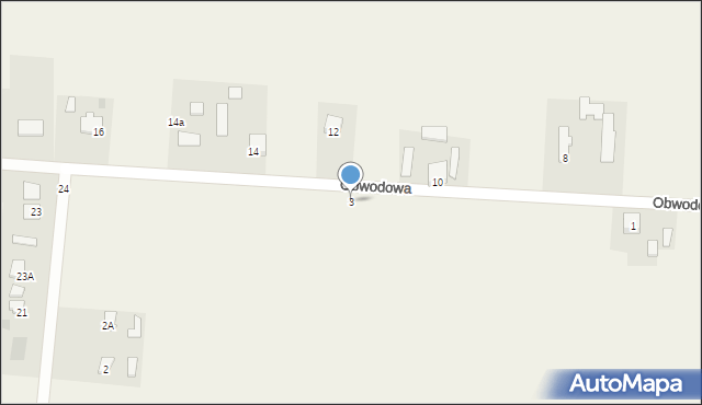 Czerniewice, Obwodowa, 3, mapa Czerniewice