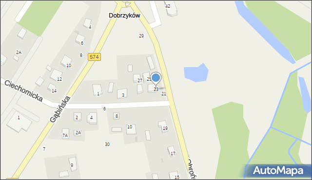 Dobrzyków, Obrońców Dobrzykowa, 23, mapa Dobrzyków