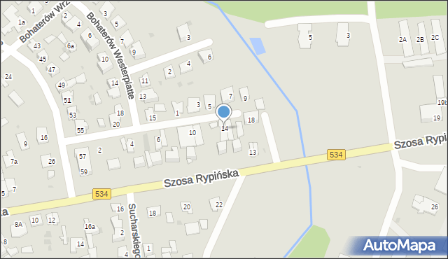 Golub-Dobrzyń, Obrońców Warszawy, 14, mapa Golub-Dobrzyń