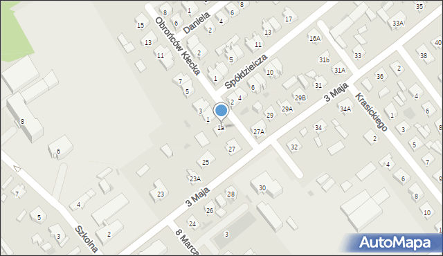 Janowiec Wielkopolski, Obrońców Kłecka, 1a, mapa Janowiec Wielkopolski