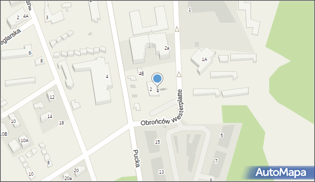 Jastrzębia Góra, Obrońców Westerplatte, 4, mapa Jastrzębia Góra