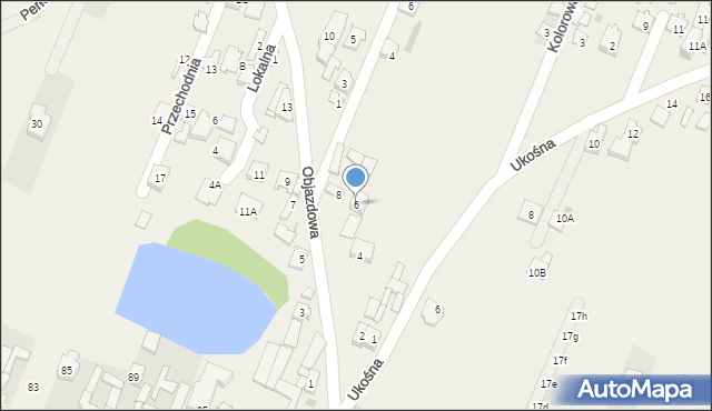 Jaworowa, Objazdowa, 6, mapa Jaworowa