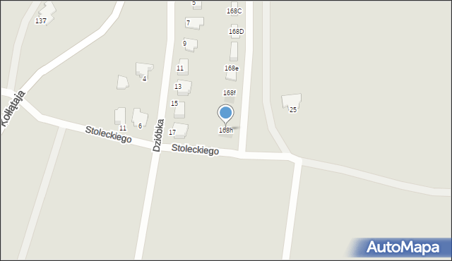 Jaworzno, Obrońców Poczty Gdańskiej, 168h, mapa Jaworzno