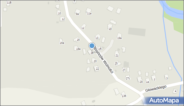 Jedlicze, Obrońców Wolności, 18, mapa Jedlicze