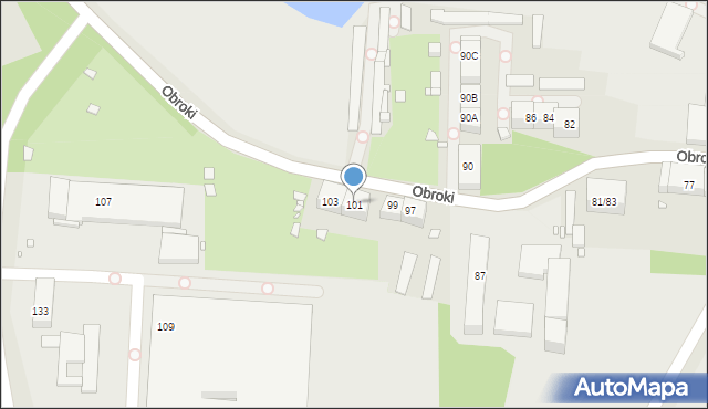 Katowice, Obroki, 101, mapa Katowic