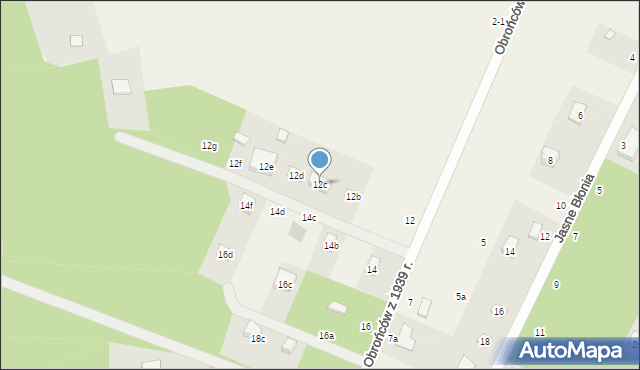 Kębliny, Obrońców z 1939 r., 12c, mapa Kębliny