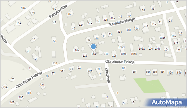 Kolbuszowa, Obrońców Pokoju, 114, mapa Kolbuszowa