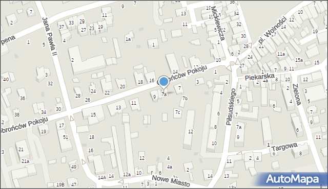 Kolbuszowa, Obrońców Pokoju, 7a, mapa Kolbuszowa