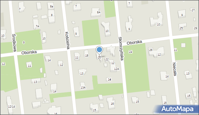 Konstancin-Jeziorna, Oborska, 20, mapa Konstancin-Jeziorna