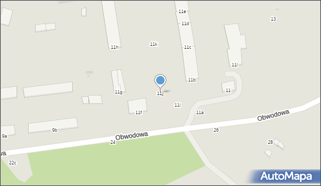 Kraśnik, Obwodowa, 11j, mapa Kraśnik