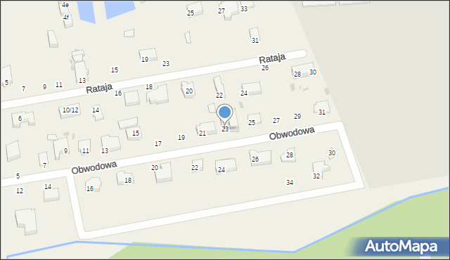 Ksawerów, Obwodowa, 23, mapa Ksawerów