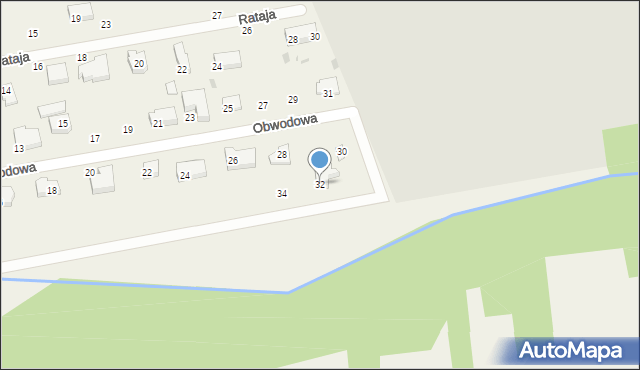 Ksawerów, Obwodowa, 32, mapa Ksawerów