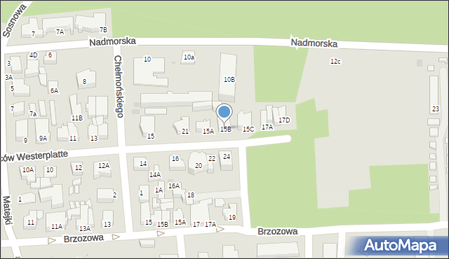 Łeba, Obrońców Westerplatte, 15B, mapa Łeba