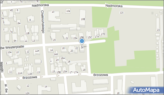 Łeba, Obrońców Westerplatte, 24, mapa Łeba