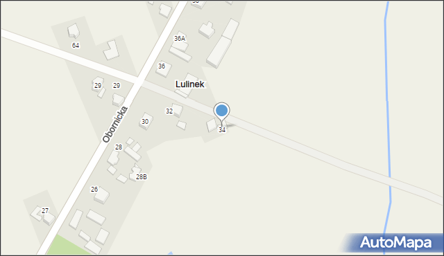 Lulinek, Obornicka, 34, mapa Lulinek