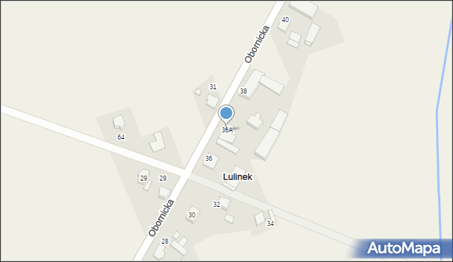 Lulinek, Obornicka, 36A, mapa Lulinek
