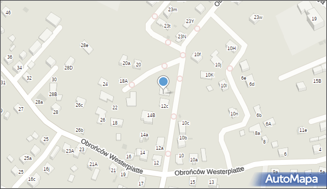 Mysłowice, Obrońców Westerplatte, 12d, mapa Mysłowice