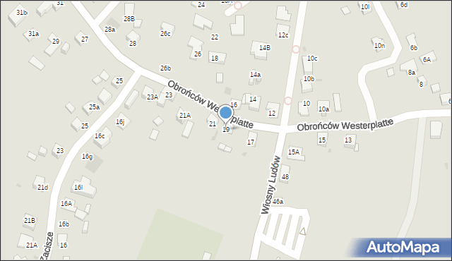 Mysłowice, Obrońców Westerplatte, 19, mapa Mysłowice