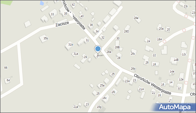 Mysłowice, Obrońców Westerplatte, 27, mapa Mysłowice