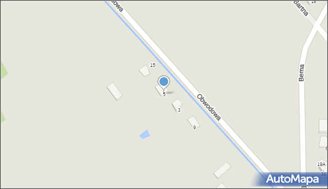 Myszyniec, Obwodowa, 5, mapa Myszyniec