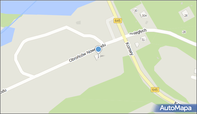 Nowogród, Obrońców Nowogrodu, 1, mapa Nowogród