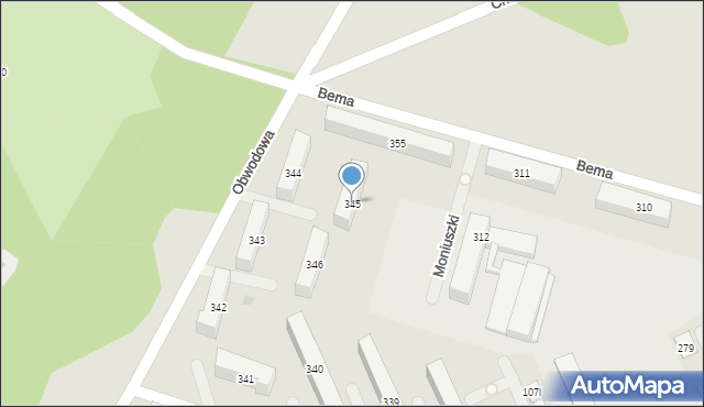 Nowy Dwór Mazowiecki, Obwodowa, 345, mapa Nowy Dwór Mazowiecki