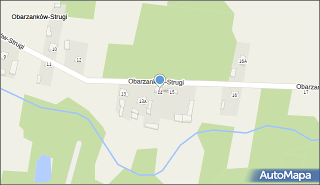 Obarzanków-Strugi, Obarzanków-Strugi, 14, mapa Obarzanków-Strugi