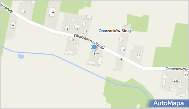 Obarzanków-Strugi, Obarzanków-Strugi, 9, mapa Obarzanków-Strugi