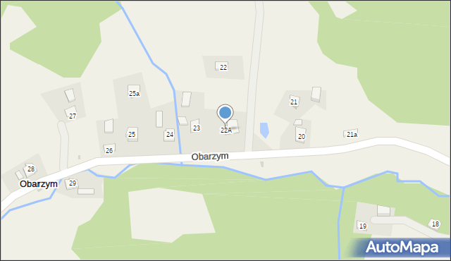 Obarzym, Obarzym, 22A, mapa Obarzym