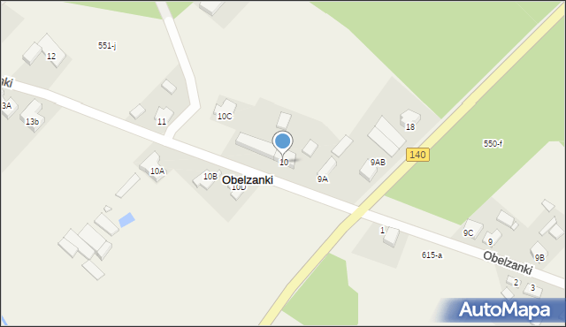 Obelzanki, Obelzanki, 10, mapa Obelzanki