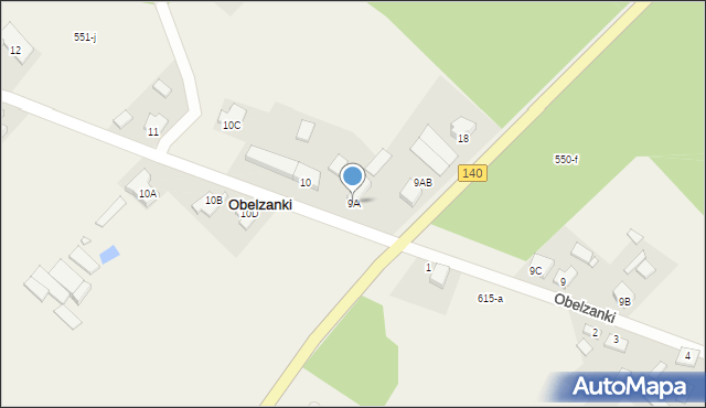 Obelzanki, Obelzanki, 9A, mapa Obelzanki