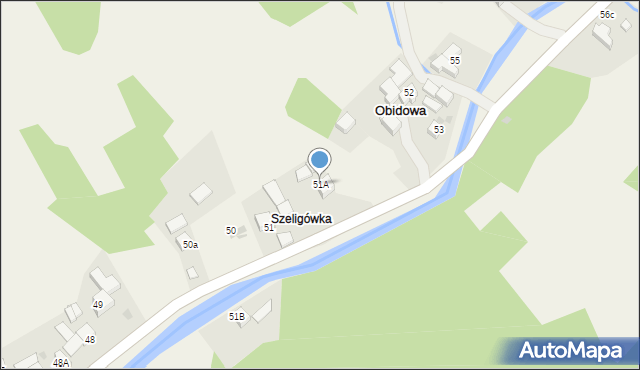 Obidowa, Obidowa, 51A, mapa Obidowa