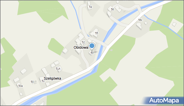 Obidowa, Obidowa, 53, mapa Obidowa