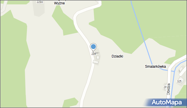 Obidza, Obidza, 228, mapa Obidza