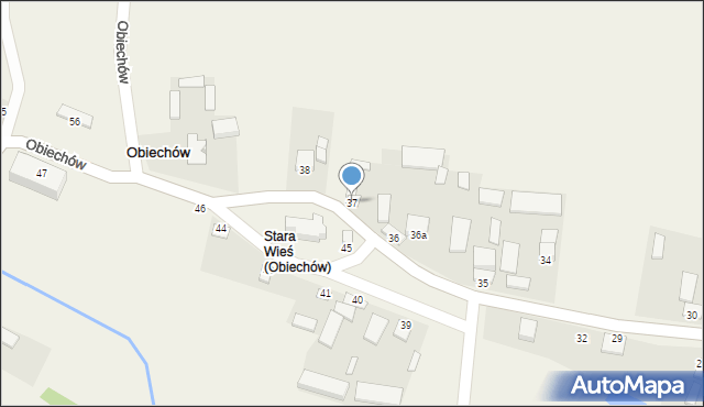 Obiechów, Obiechów, 37, mapa Obiechów