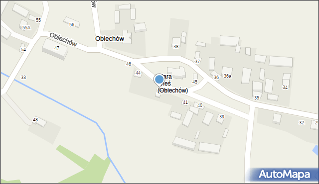 Obiechów, Obiechów, 43, mapa Obiechów