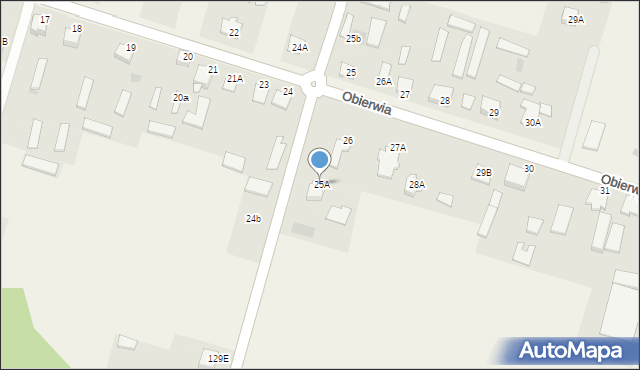 Obierwia, Obierwia, 25A, mapa Obierwia