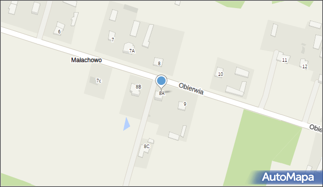 Obierwia, Obierwia, 8A, mapa Obierwia